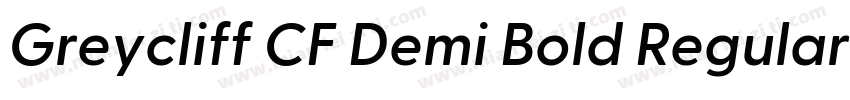 Greycliff CF Demi Bold Regular字体转换